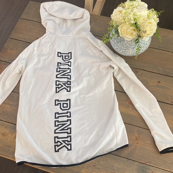 Victoria’s Secret pink zip up light hoodie - Picture 2 of 4